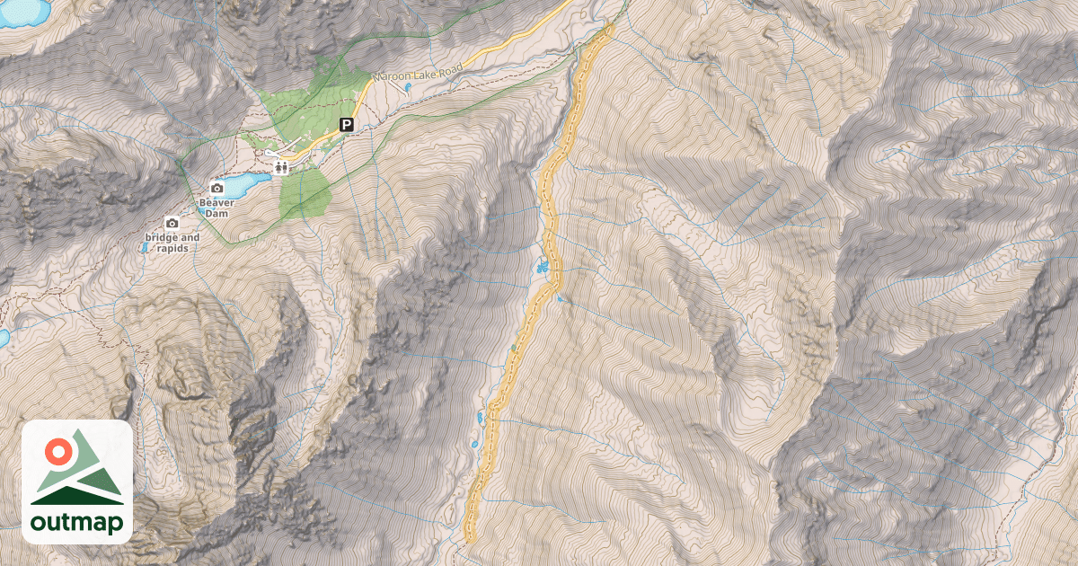 Map of East Maroon Trail