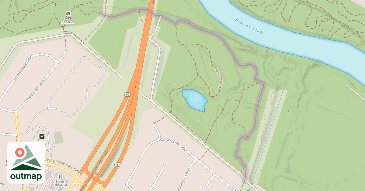 Map of Brazos River Trail