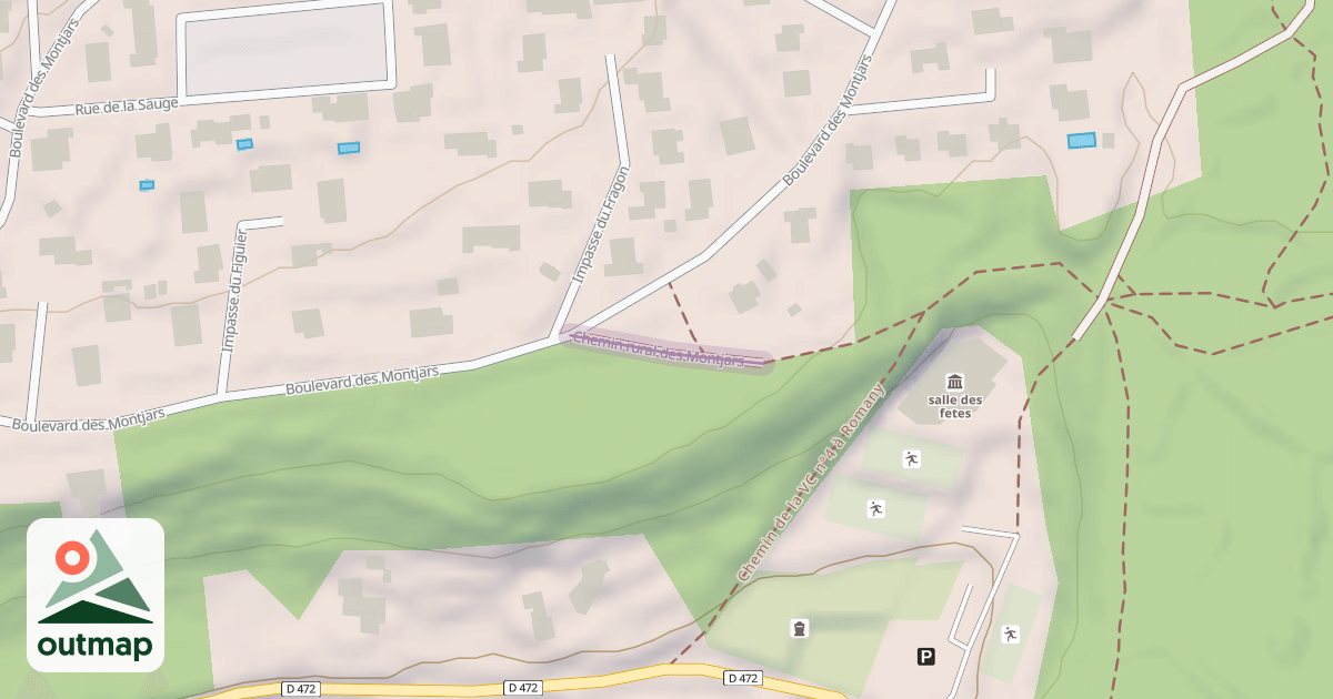 Map of Chemin rural des Montjars