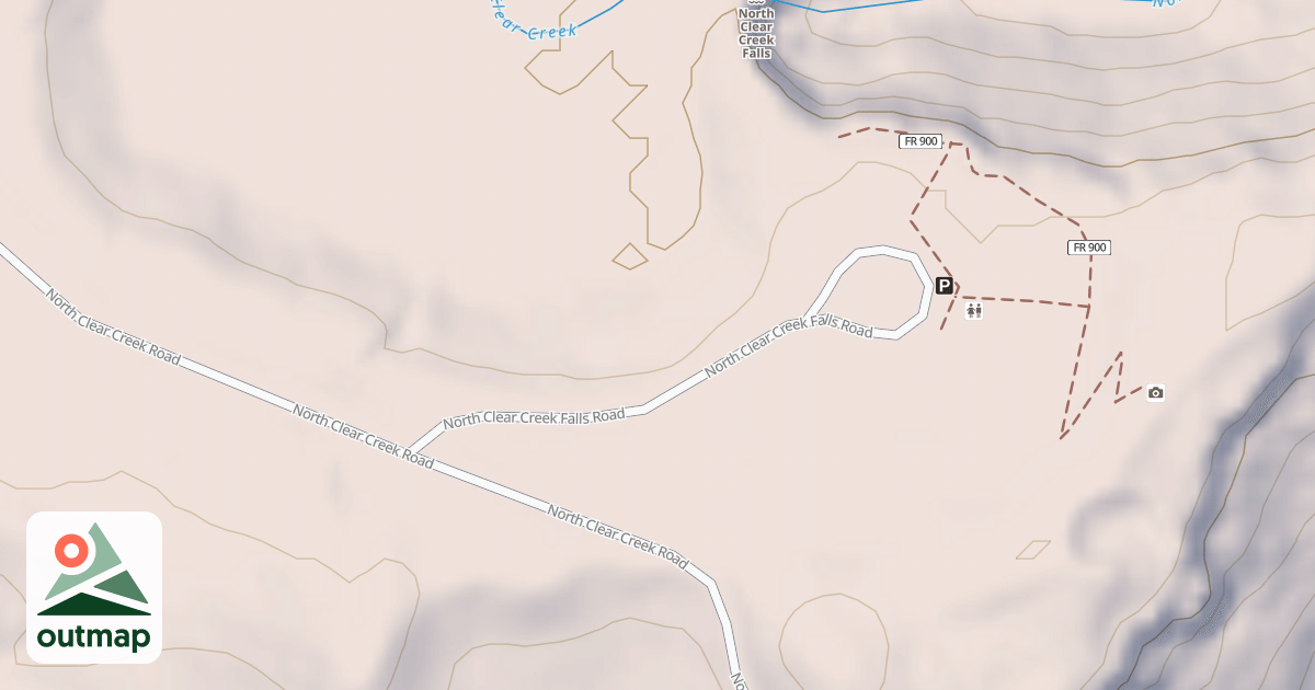 Map of NORTH CLEAR CR FALLS
