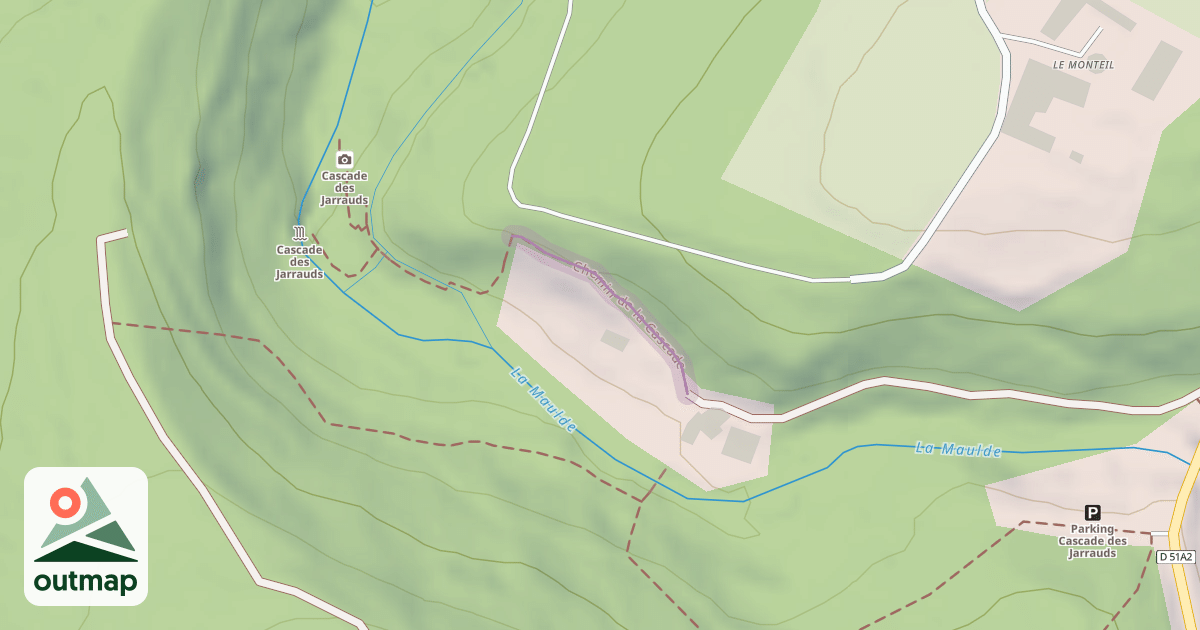 Map of Chemin de la Cascade