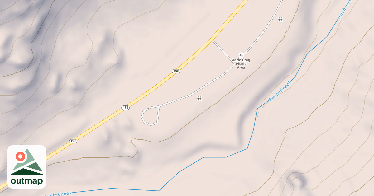 Map of AERIE CRAG SPUR