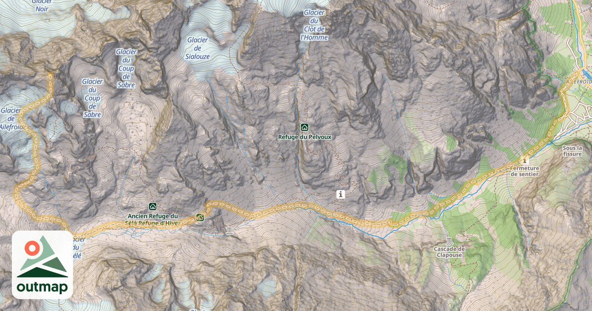 Map of Aliefroide Orientale — Ailefroide