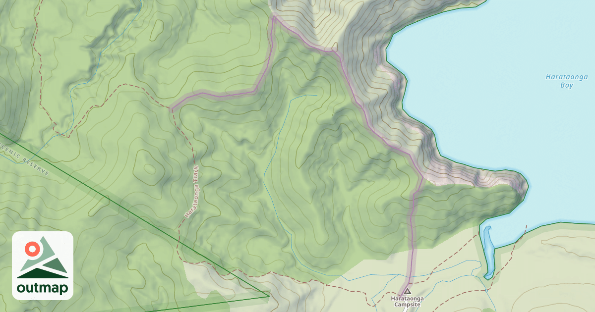 Map of Harataonga Loop Track