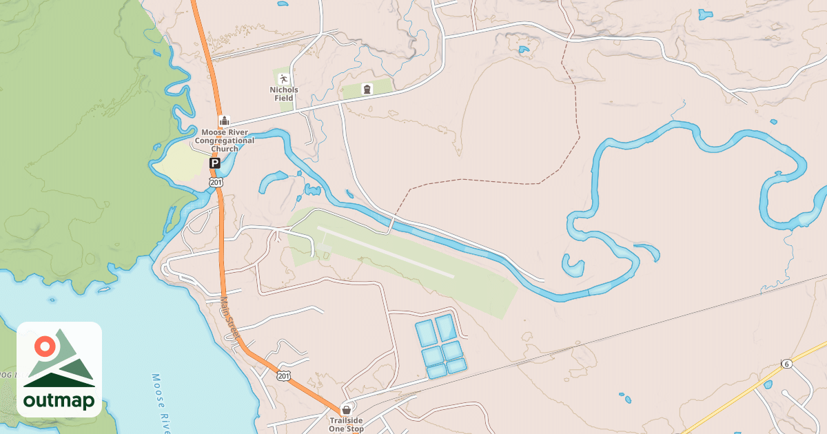 Map of Fish Pond North Loop Trail To Jackman