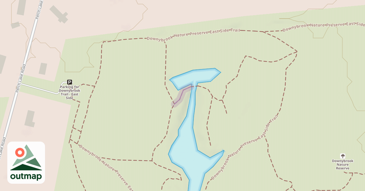 Map of Downybrook Nature Preserve East Side Trail