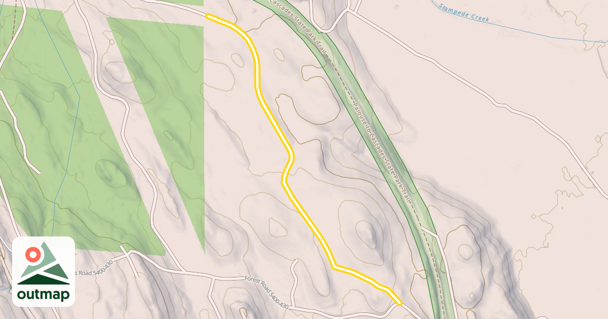 Map of Forest Road 5400-424