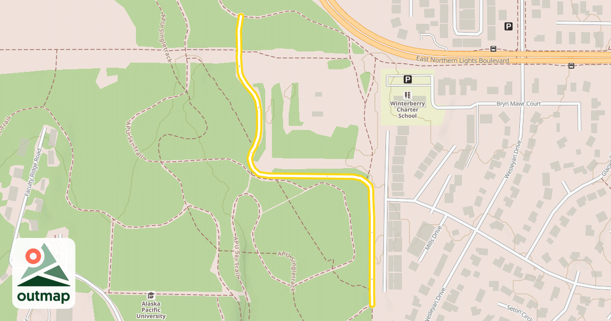 Map of Chester Creek Connector