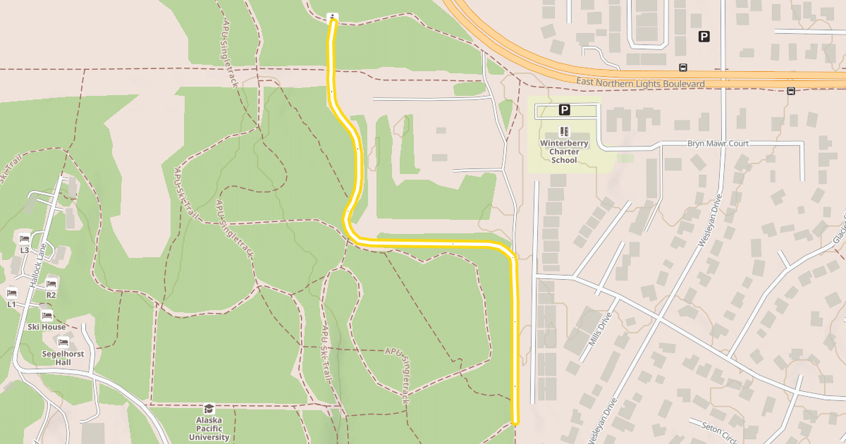 Map preview of Chester Creek Connector