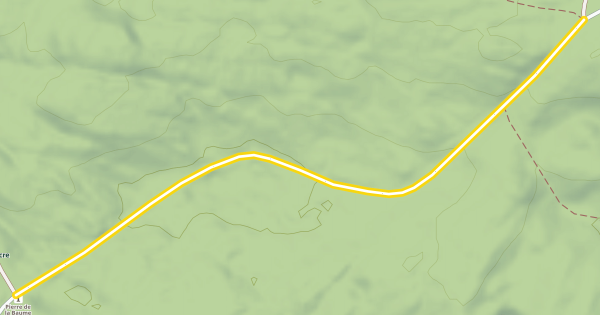 Map preview of Route Forestière des Tuffes