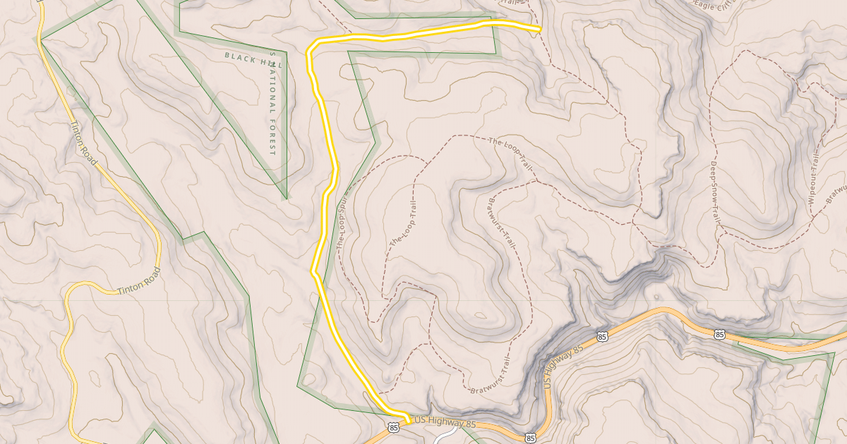 Map preview of Sunny Meadows Trail