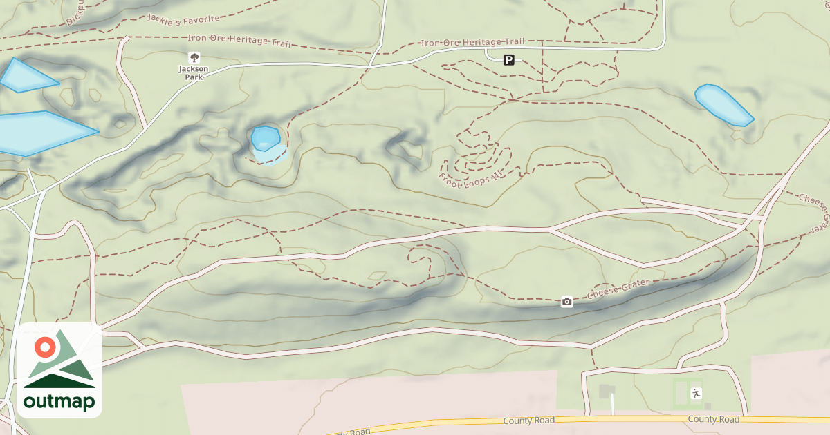 Map of Ishpeming To Republic Route