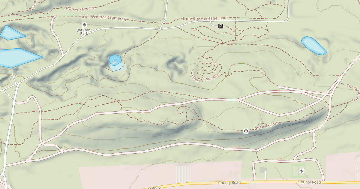 Map preview of Ishpeming To Republic Route