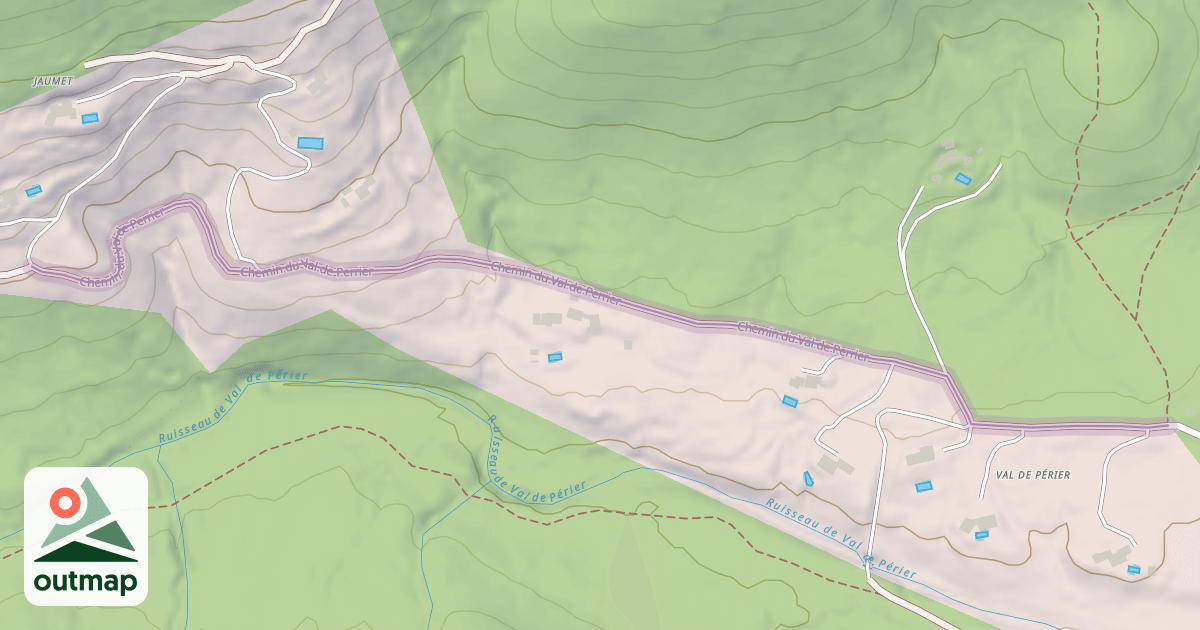 Map of Chemin du Val de Perrier