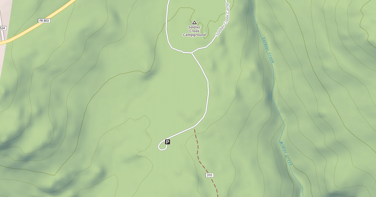 Map preview of USFS Motor Vehicle Use Map Roads {6193EFAC-1B6F-4EF8-9ED8-1335E3CD54BC}