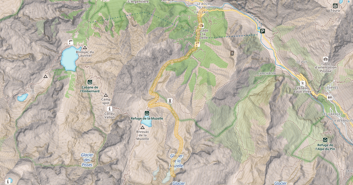 Map preview of Col Jean Martin — Le Bourg d'Arud