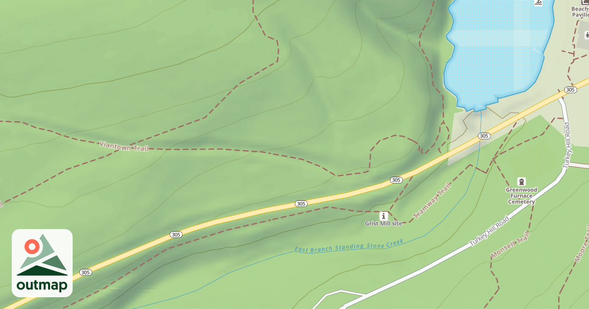 Map of Greenwood Furnace State Park Trails