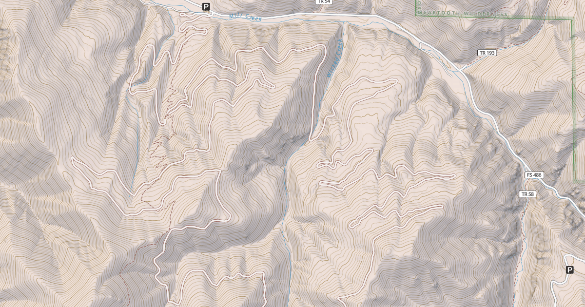 Map preview of WICKED CREEK