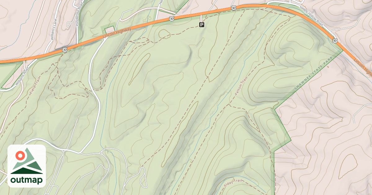 Map of Shawnee State Park Trails