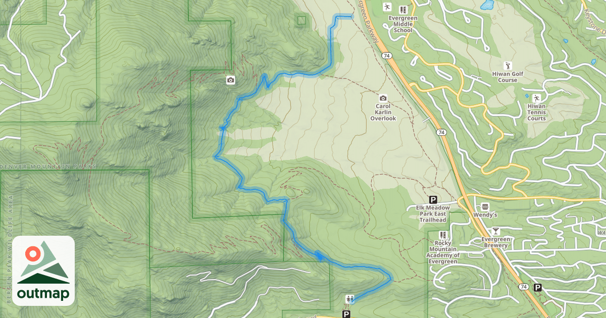 Map of Meadow View Trail