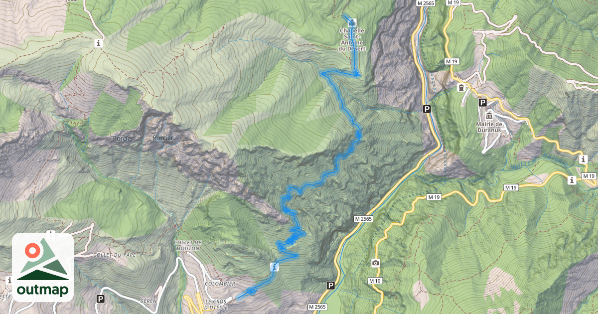 Map of Chemin du Cros à Utelle