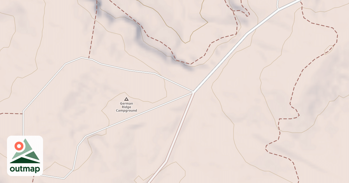 Map of GERMAN RIDGE HORSECAMP WYE