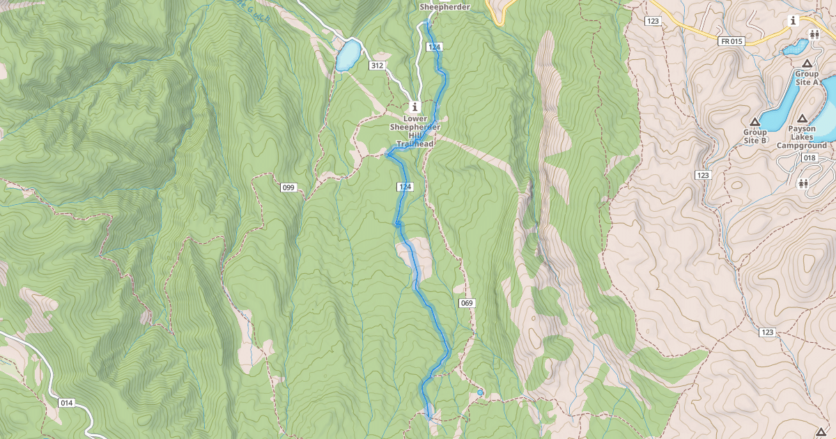 Map preview of Shram Creek Trail