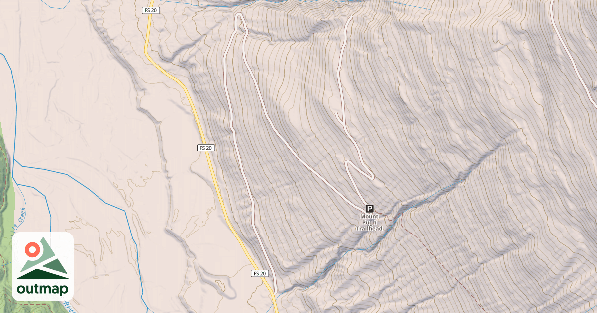 Map of PUGH MTN