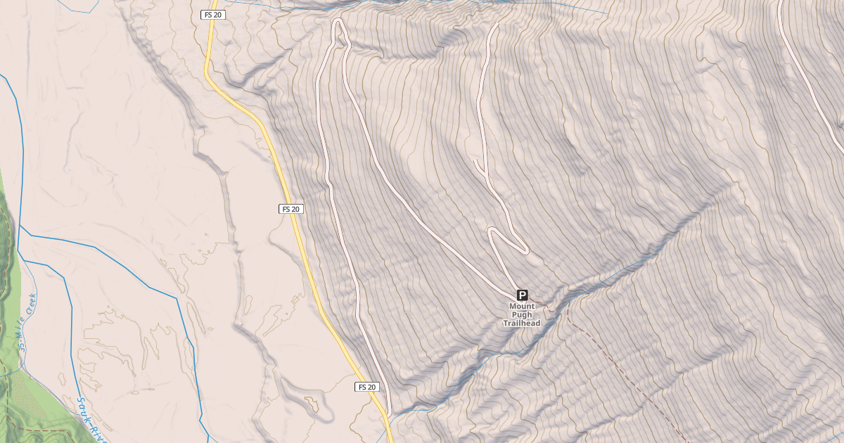 Map preview of PUGH MTN