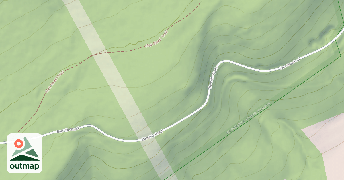 Map of Rothrock State Forest Seven Mountains Snowmobile Trails
