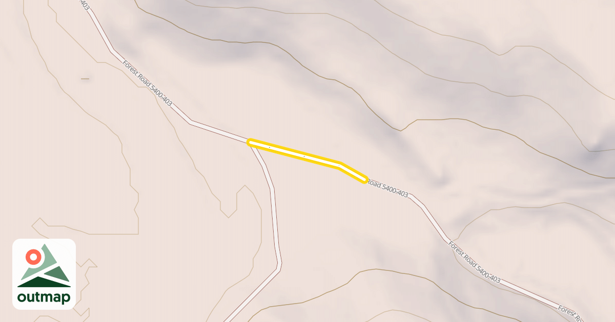 Map of Forest Road 5400-403