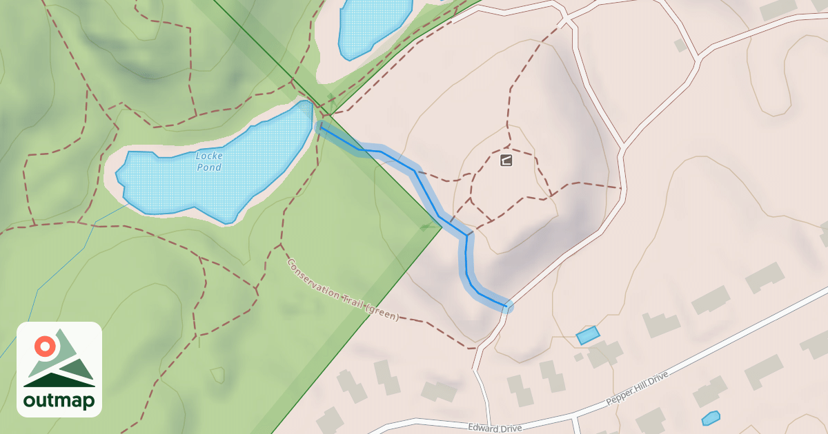 Map of Conservation Trail (green)