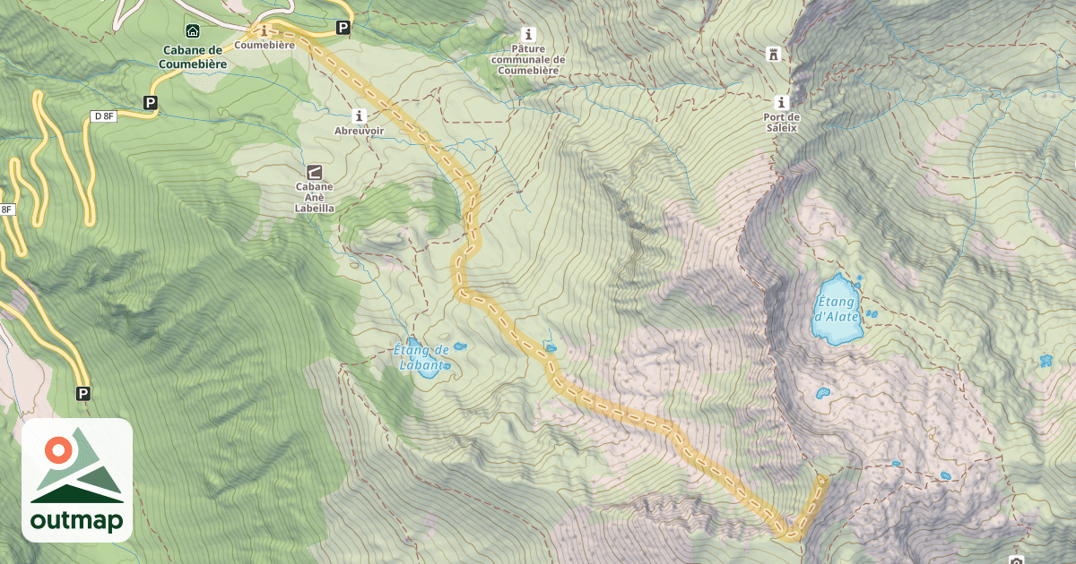 Map of Pic de Cabanatous — Coumebière