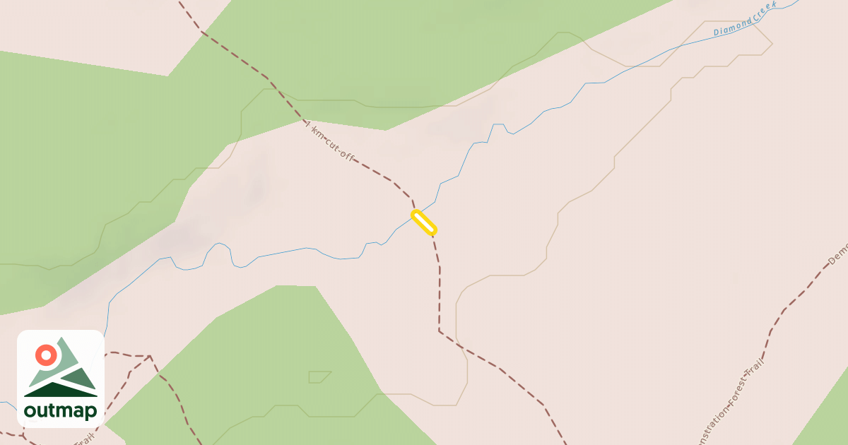 Map of 1 km cut-off