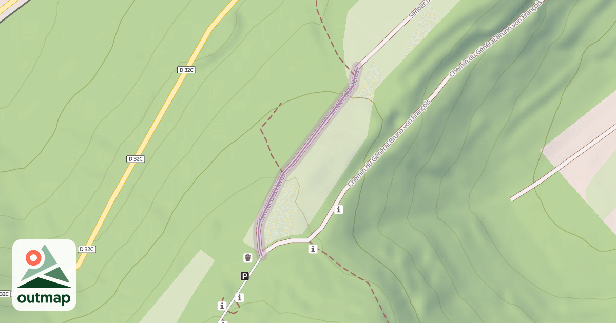 Map of Sentier des Héros