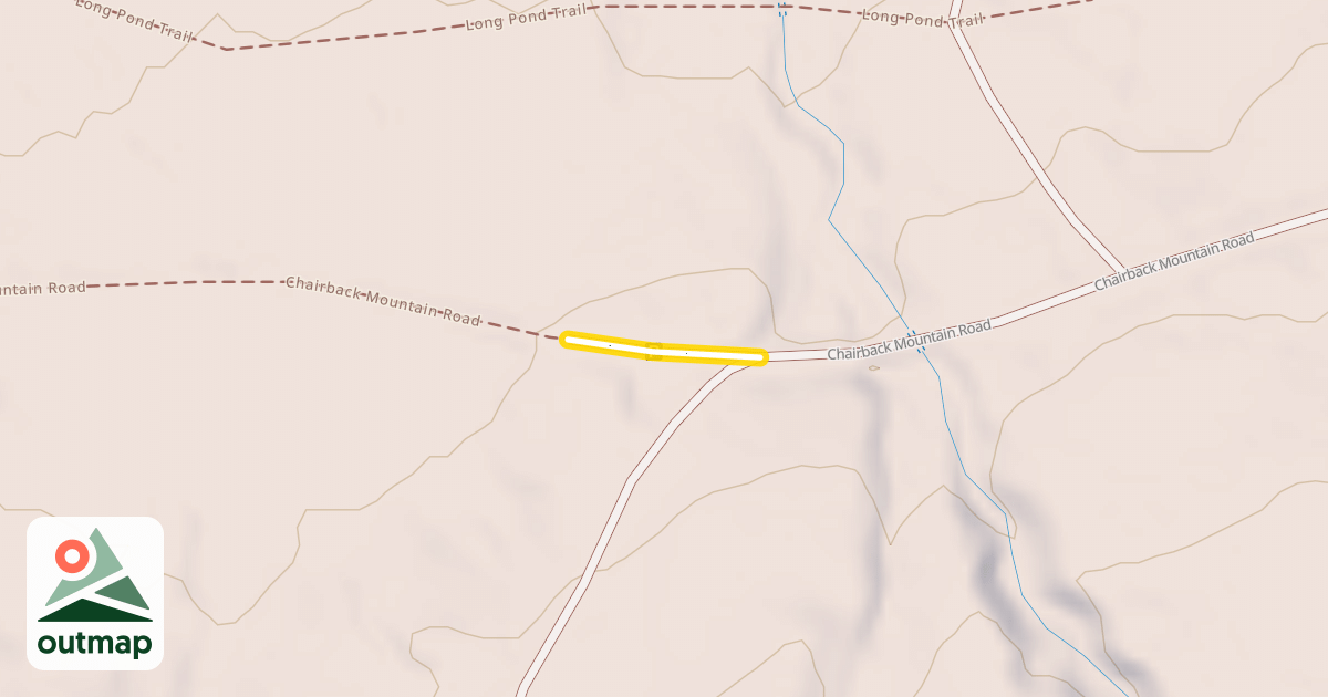 Map of Chairback Mountain Road