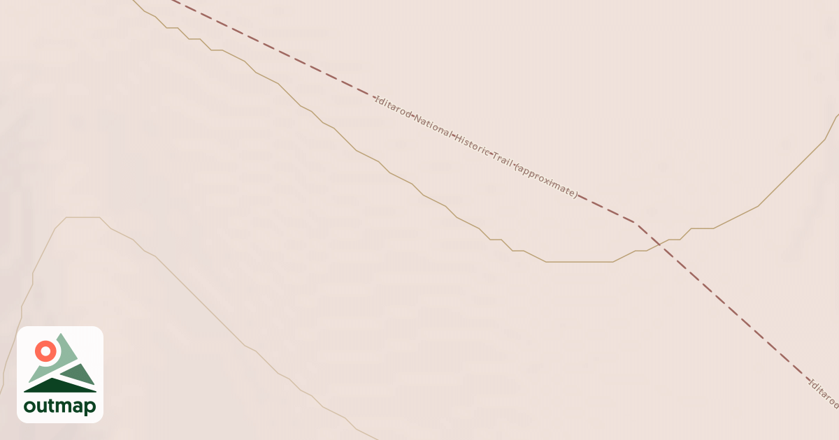 Map of Willow to Nome Winter Trail