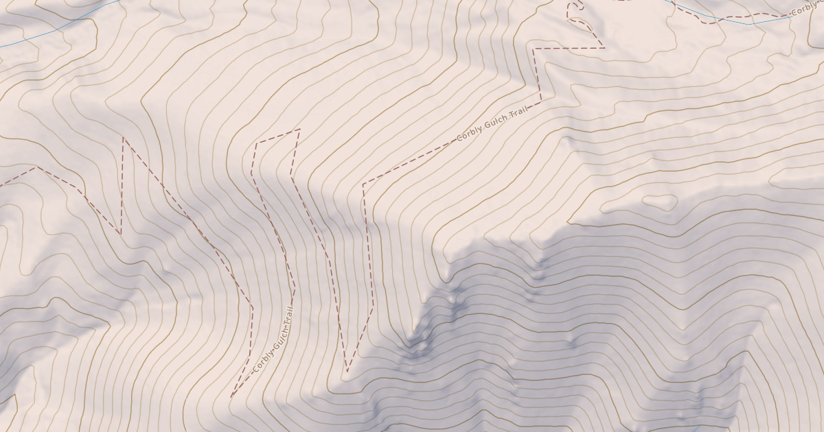 Map preview of Corbly Gulch