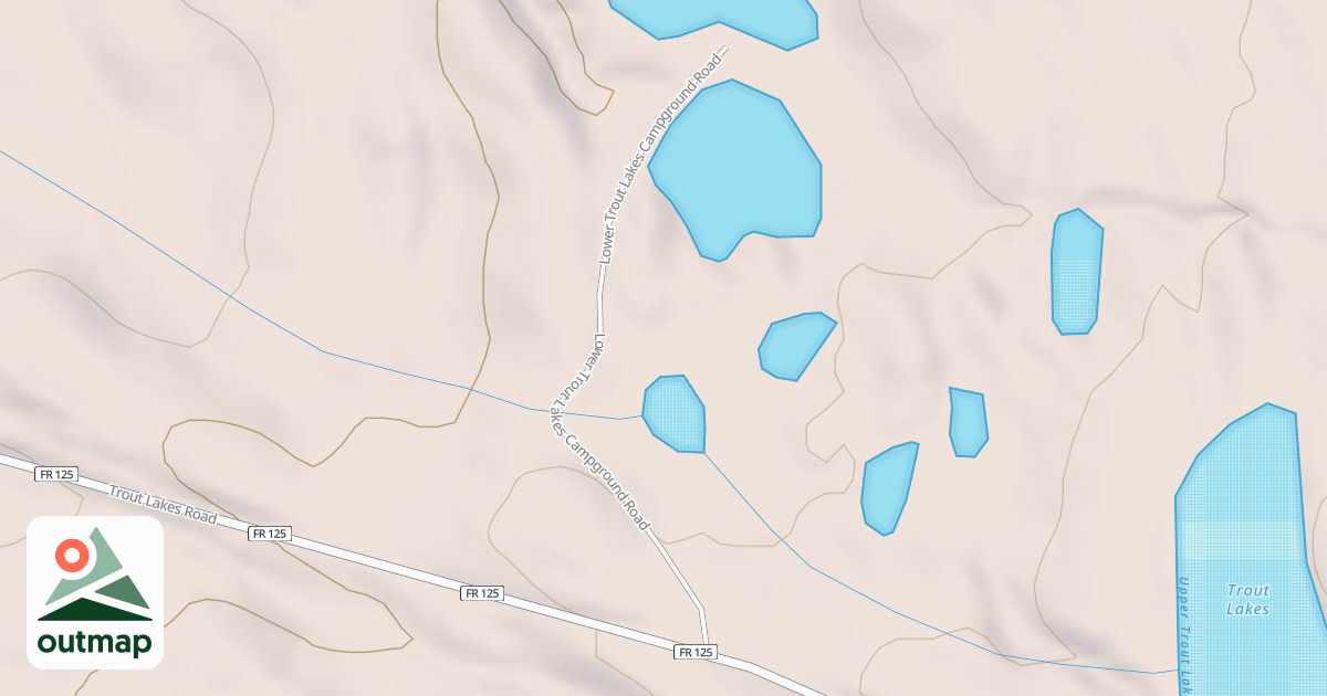 Map of LOWER TROUT LAKES CG