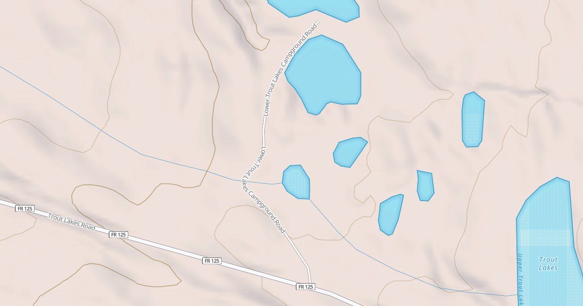 Map preview of LOWER TROUT LAKES CG