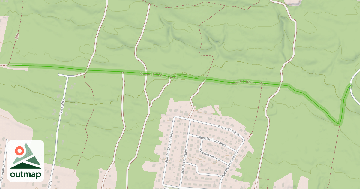 Map of Gaspé à Béchervaise
