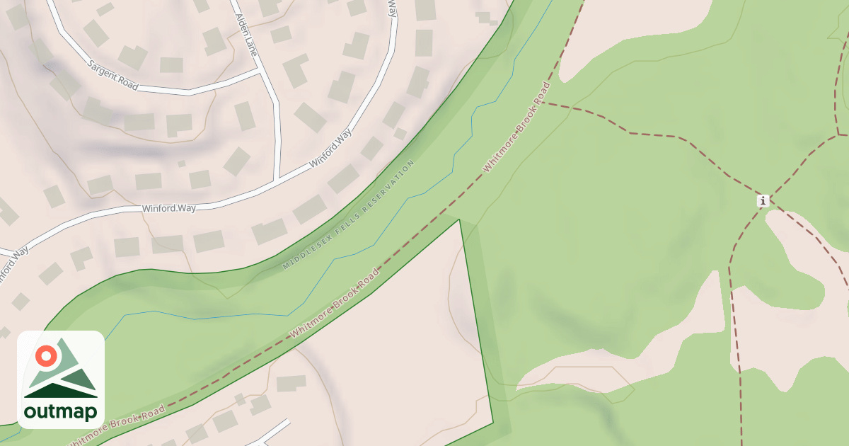 Map of Cross Fells Trail/Whitmore Brook Road