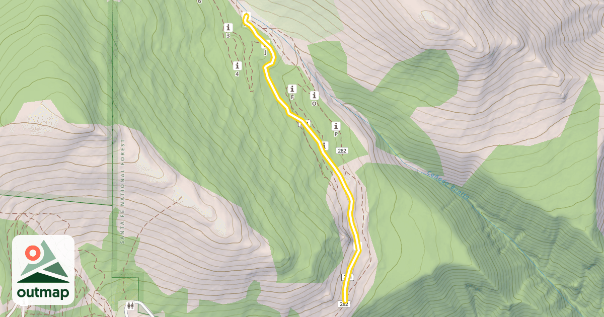 Map of Pajarito Nordic Ski Trail (284)