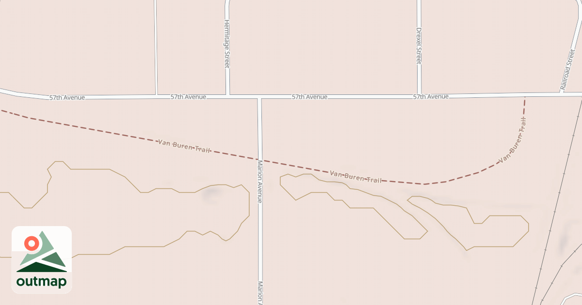 Map of Van Buren Trail State Park