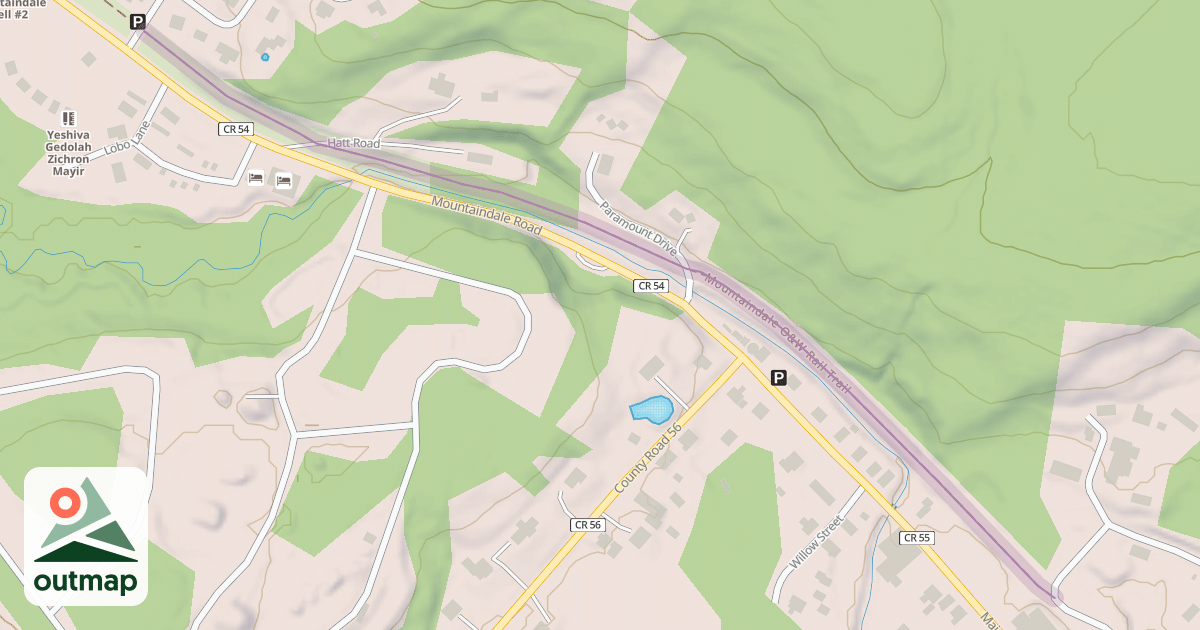 Map of Mountaindale O&W Rail Trail