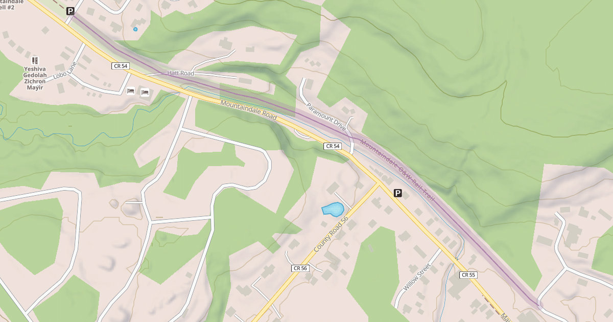 Map preview of Mountaindale O&W Rail Trail