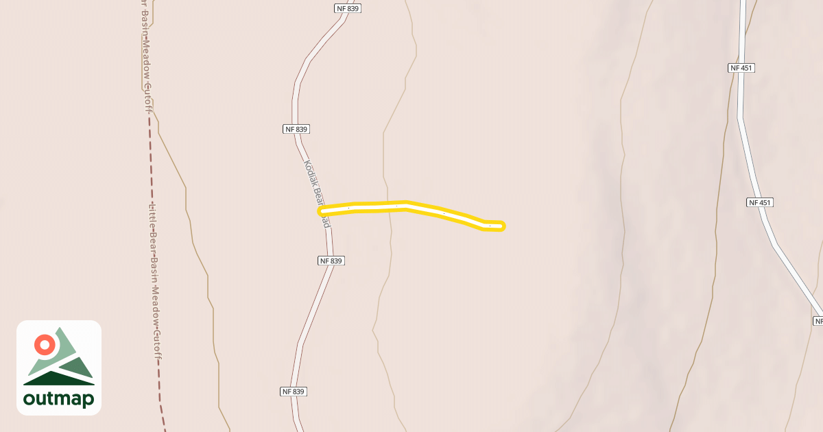 Map of Moon Ridge Cutoff