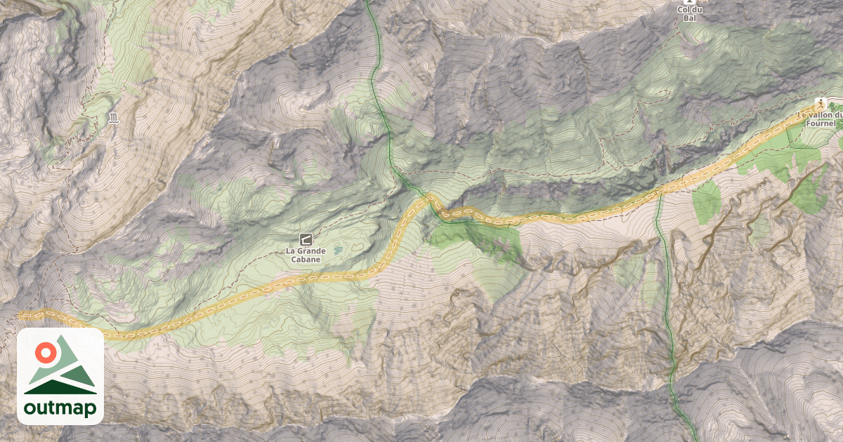 Map of Pas de la Cavale — L'Ourmande
