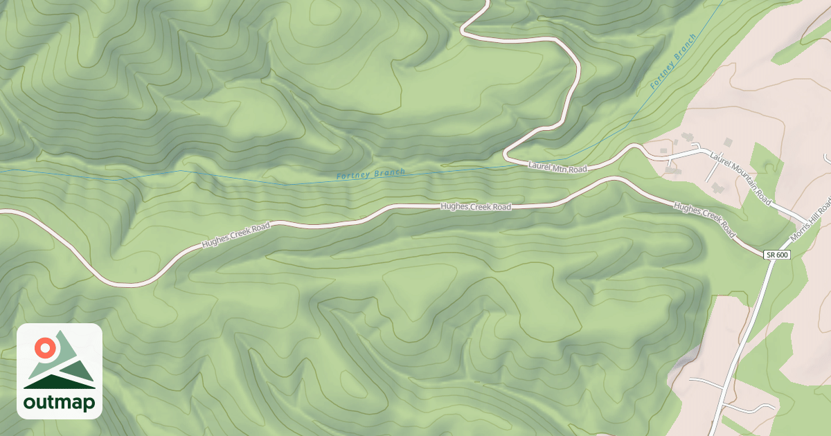 Map of HUGHES CREEK (OLIVER MOUNTAIN)