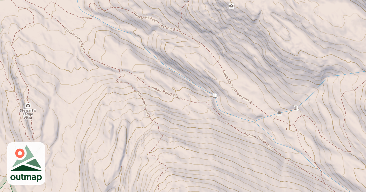 Map of Inman Pond Trail